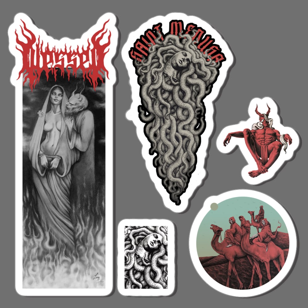 Mixed Vinyl Sticker Set 5x5''