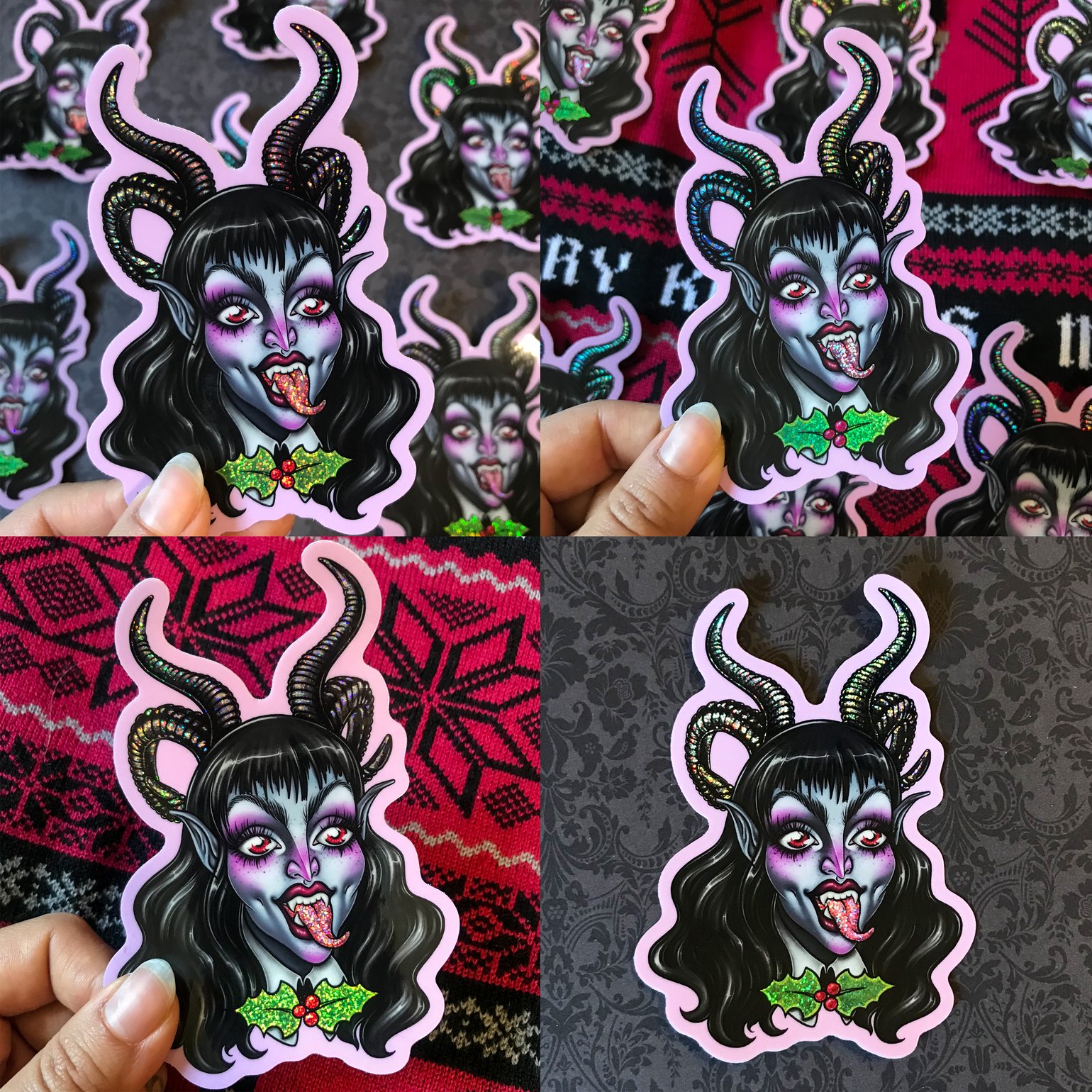 Image of Glitter Krampus Sticker