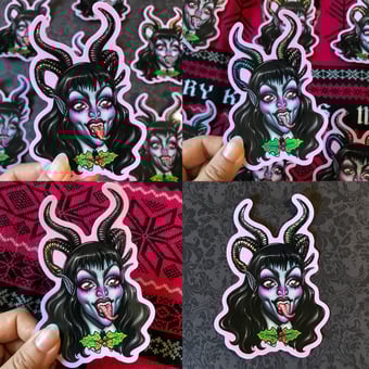 Image of Glitter Krampus Sticker
