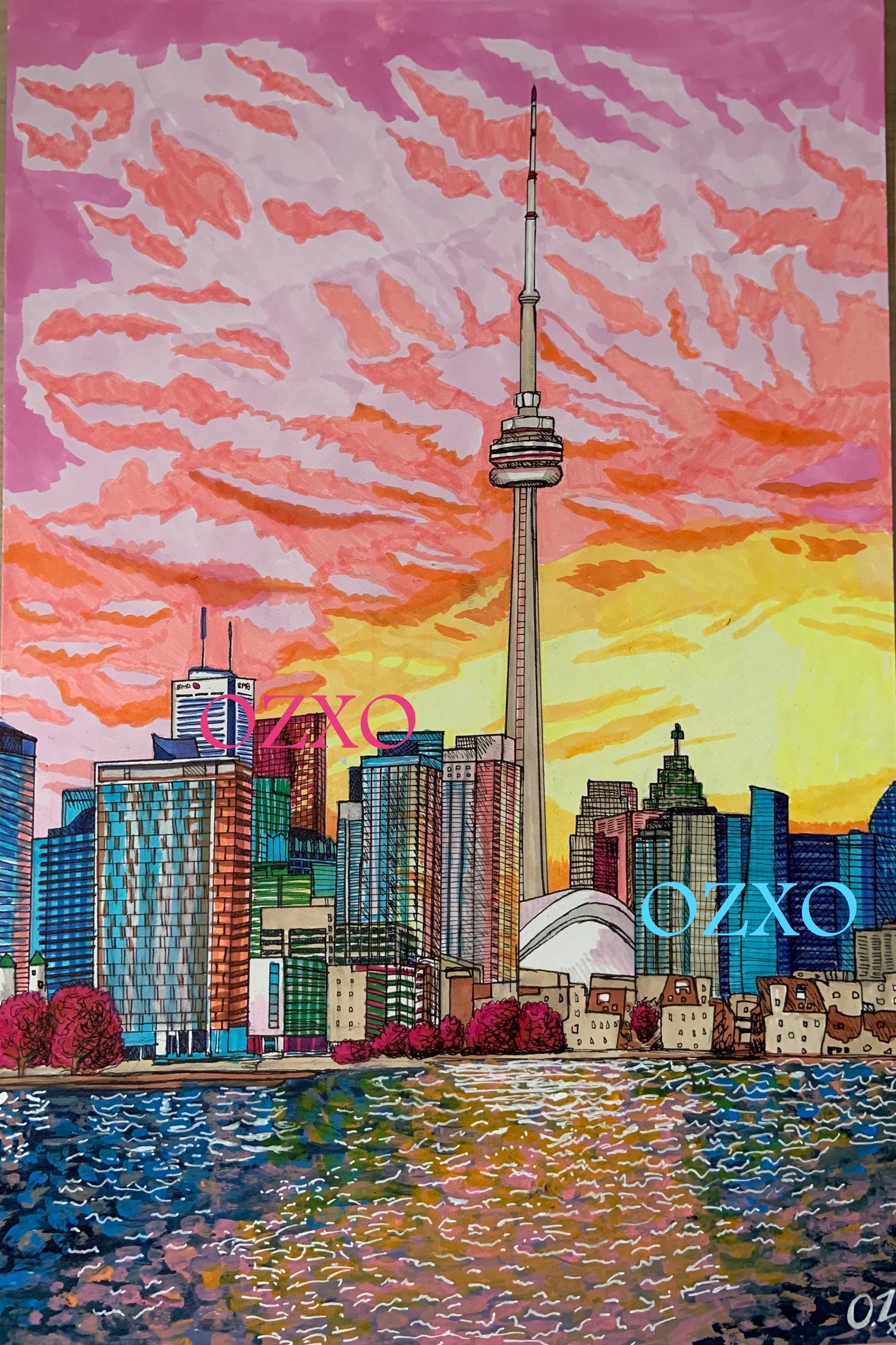 Image of Toronto Sunset Study Print