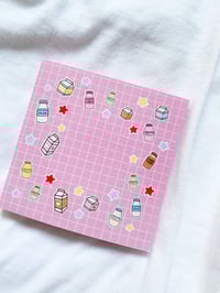 Image 2 of Pink milk grid sticky notes