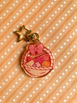 Fruit Cat Basket Acrylic Charm