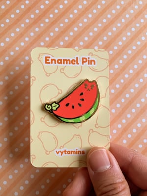 Watermelon Cat Enamel Pin