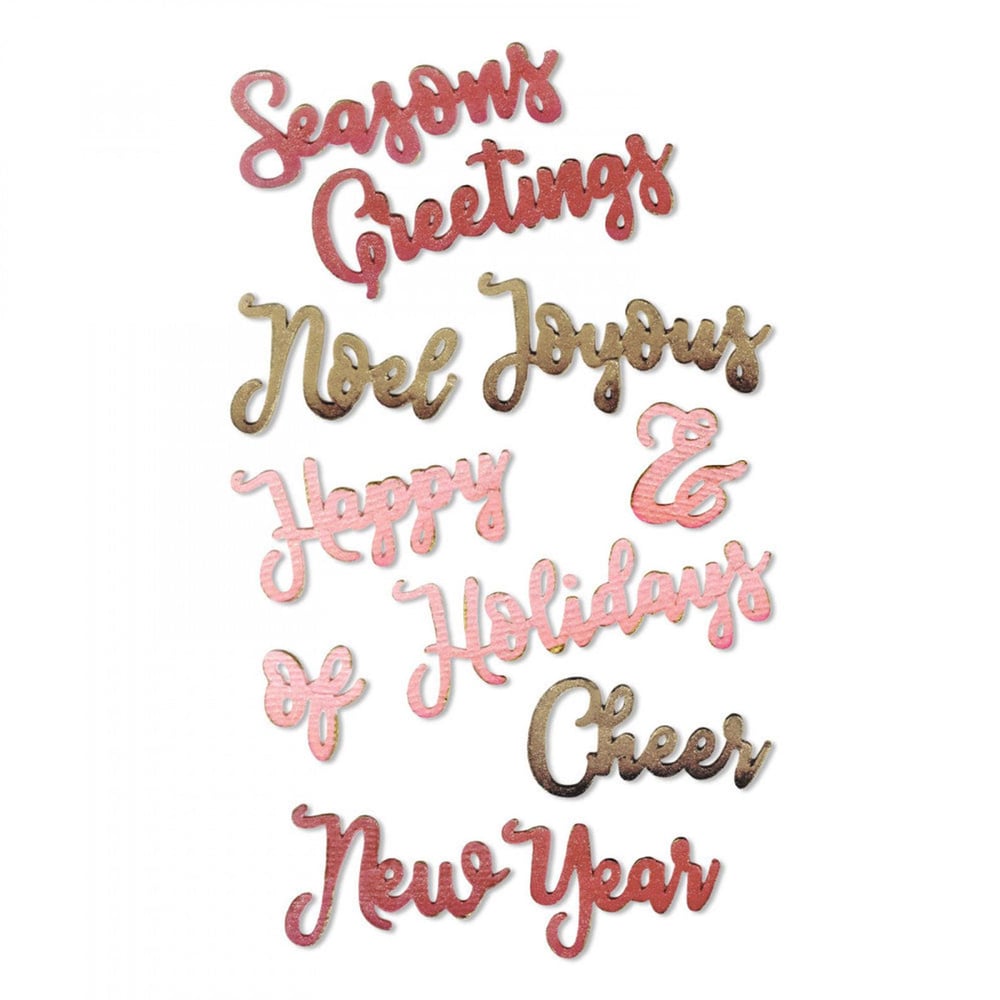 Image of Sizzix Christmas Phrases Die Set