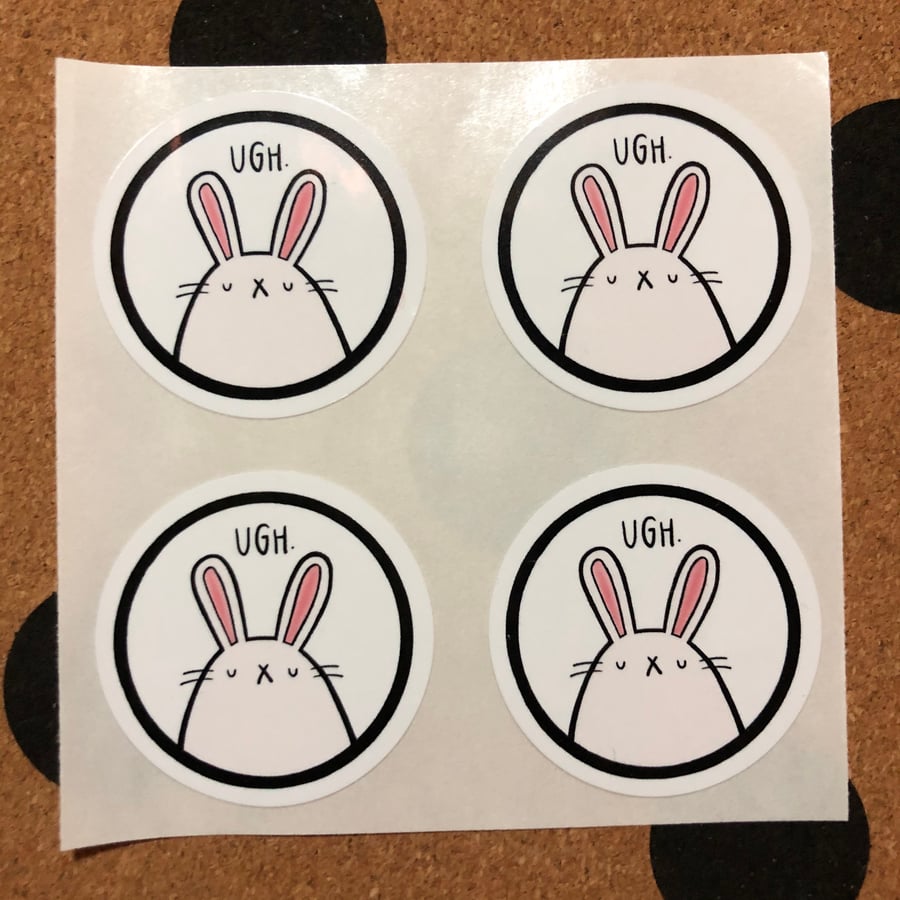 Image of ugh bunny stickers (small pack)