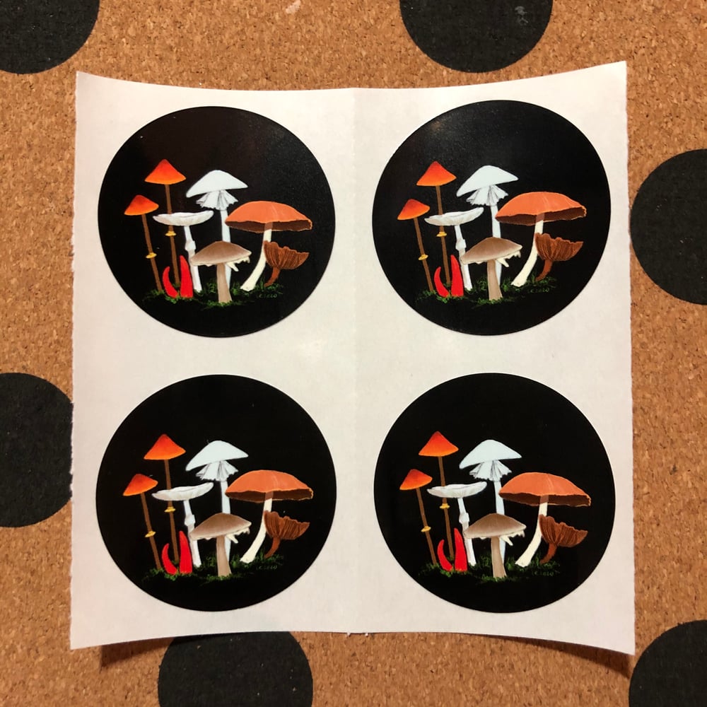 Image of mushroom stickers (small pack)