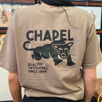 Image 2 of CHAPEL TATTOO PANTHER TEE - "QUALITY TATTOOING SINCE 1994" NEW