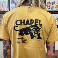 Image 3 of CHAPEL TATTOO PANTHER TEE - "QUALITY TATTOOING SINCE 1994" NEW