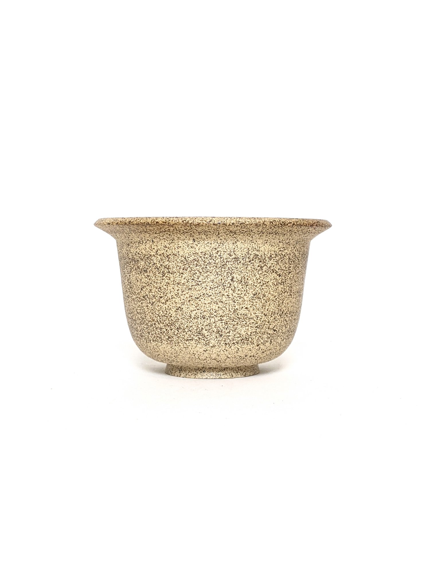 Electric Fired Flared Cup in Raw Speckled Stoneware