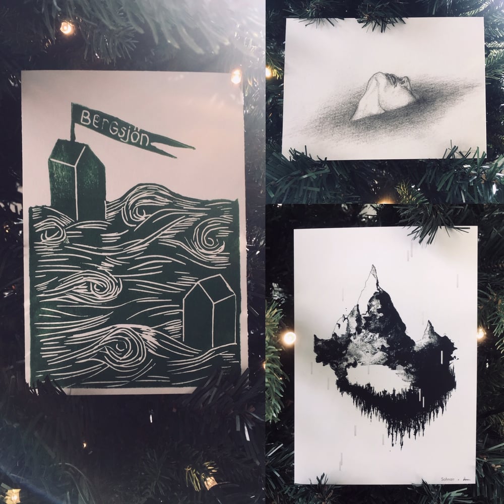 Image of Set of 3 unique artist postcards 