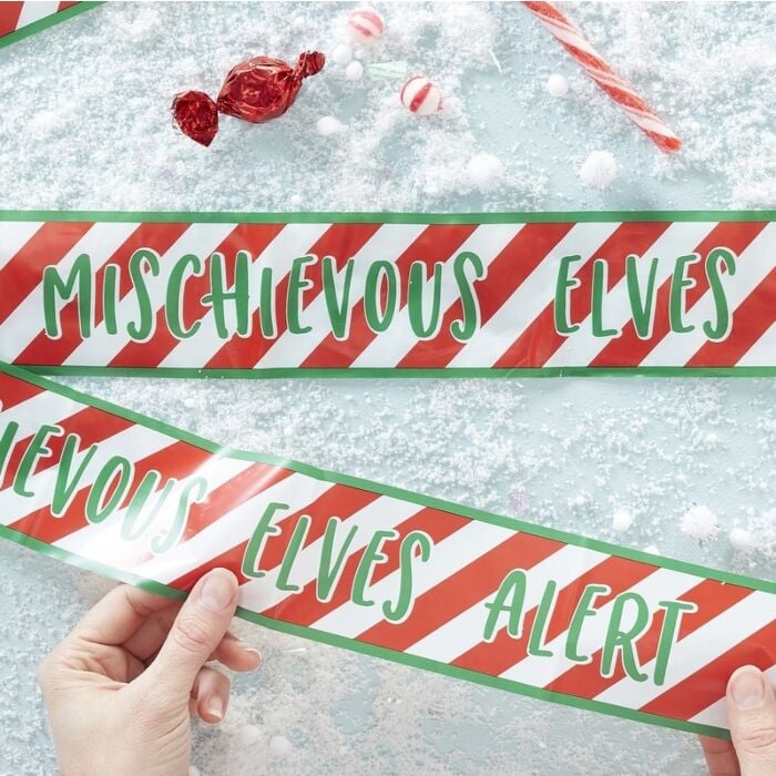 Image of Mischievous Christmas Elves Caution Tape