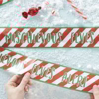 Image 2 of Mischievous Christmas Elves Caution Tape