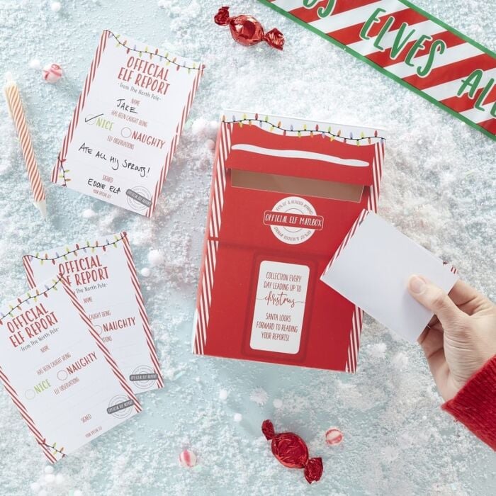 Image of ELF REPORT CARDS & POST BOX - NOVELTY CHRISTMAS