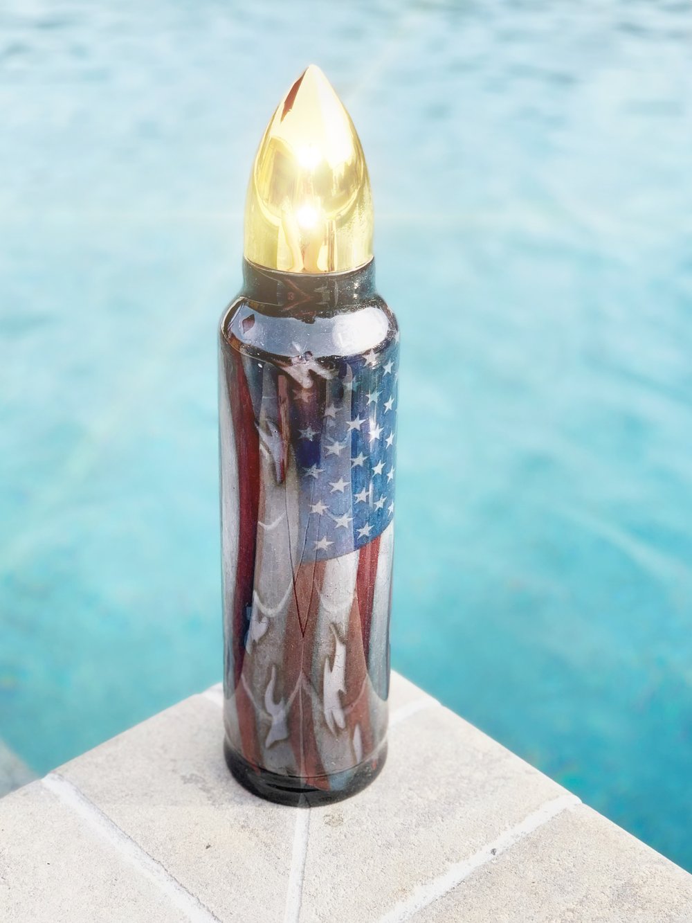 Image of Distressed flag tumbler
