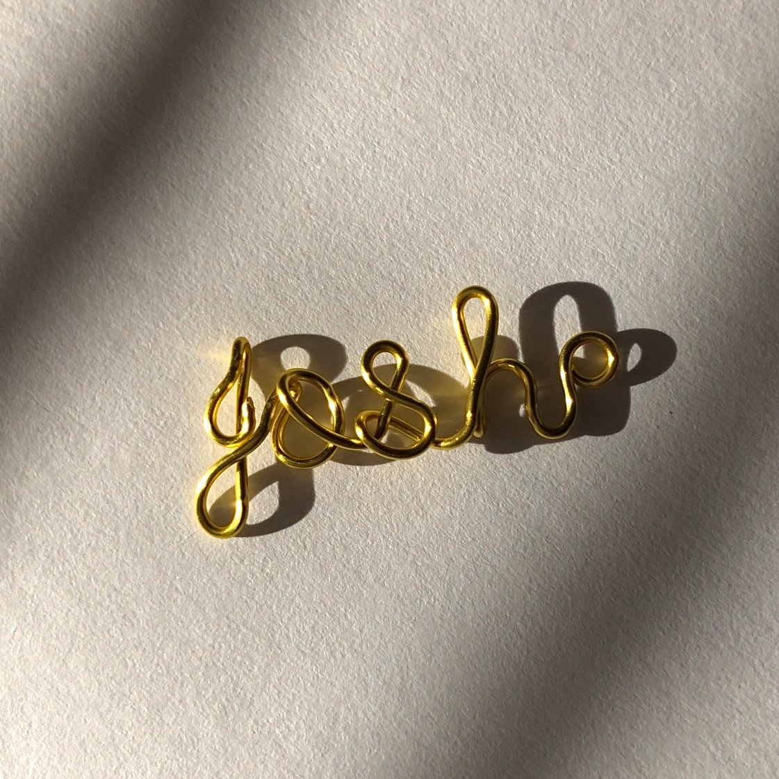 Lusso Gold Plated Saint Louis Script Necklace