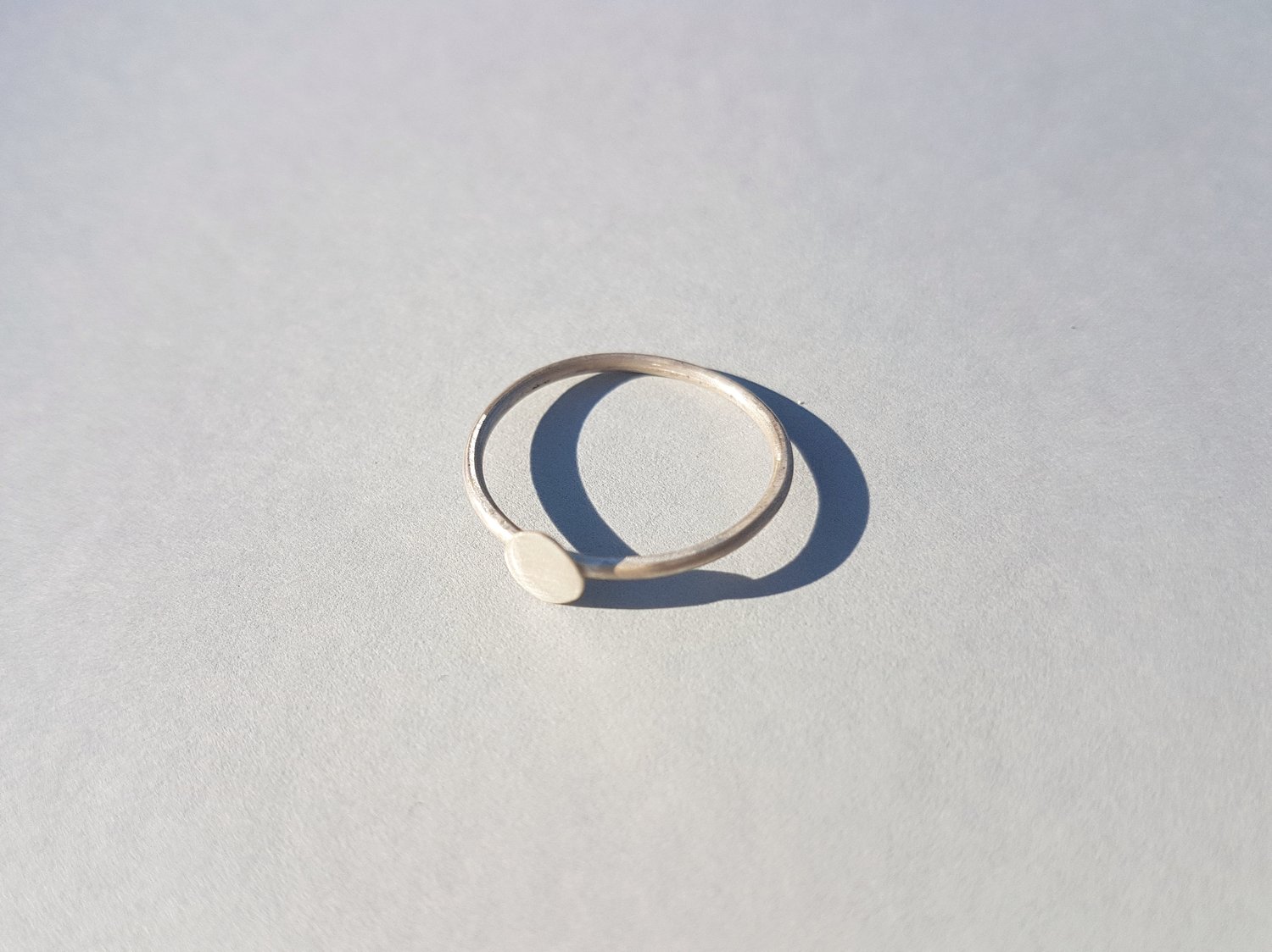 Image of Full Moon Silver Disc Ring