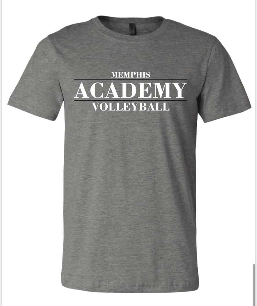 Image of Memphis Volleyball Academy STACK logo Tee (Available in Mutliple Colors)