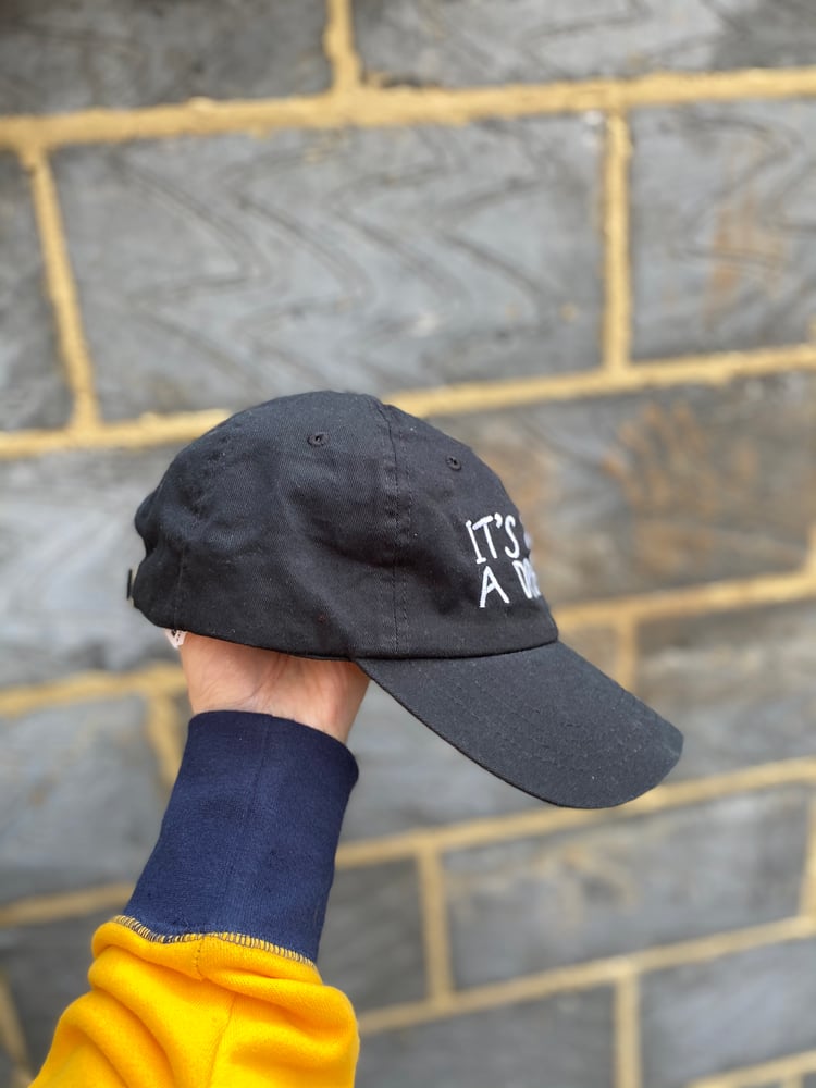 Image of IT'S JUST A DREAM EMBROIDERED CAP - BLACK