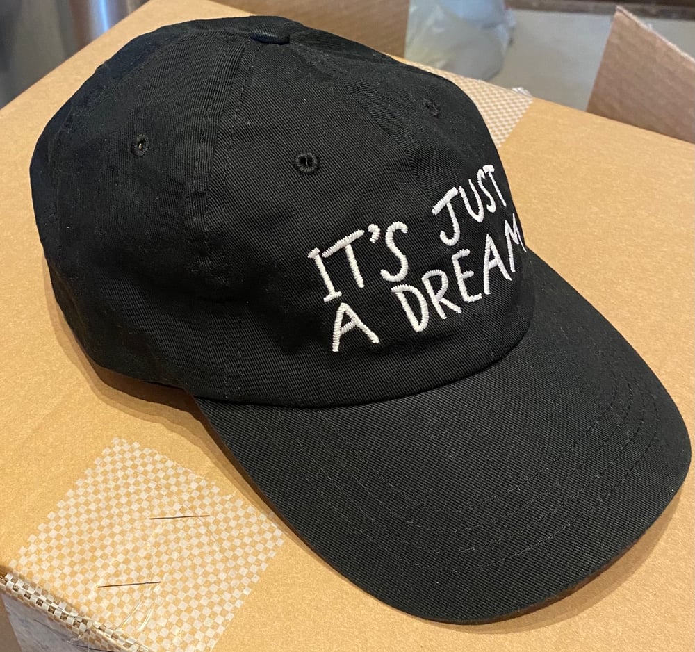Image of IT'S JUST A DREAM EMBROIDERED CAP - BLACK