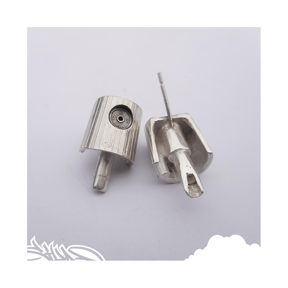 Single/ Pair of NY fat cap stud earrings (925 silver)