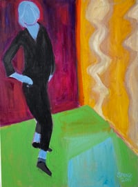Blue Girl on Magenta