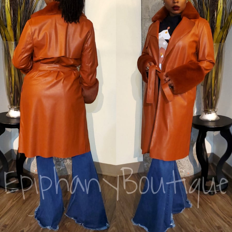 Image of The Grace Leather Trench