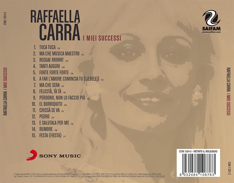 COM1324-2 // RAFFAELLA CARRA' - I MIEI SUCCESSI (CD COMPILATION)