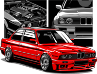 Image 2 of E30 BMW M3 Turbo T-shirt
