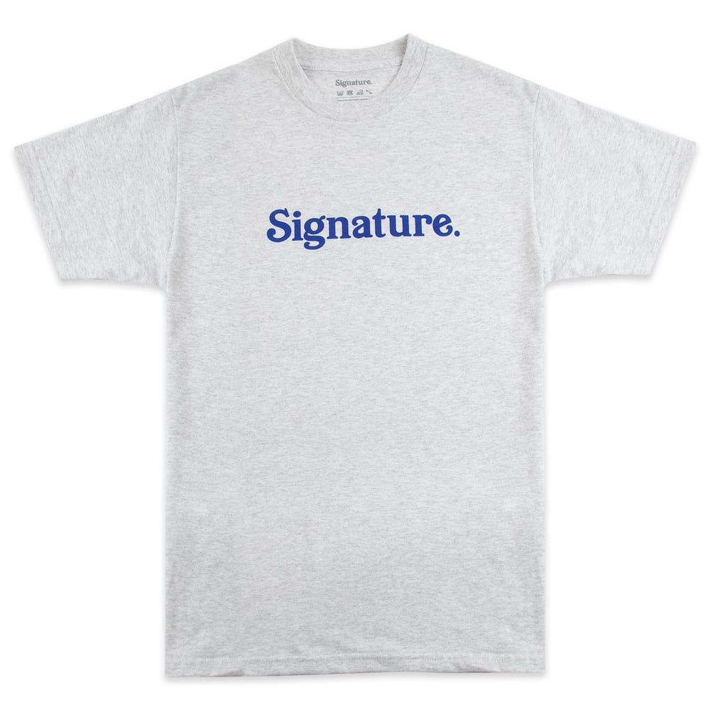 Image of LOGO T SHIRT - ASH / BLUE