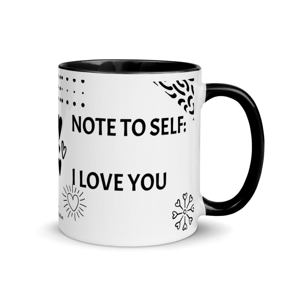 Image of Note To Self Mantra Mug with Color Inside