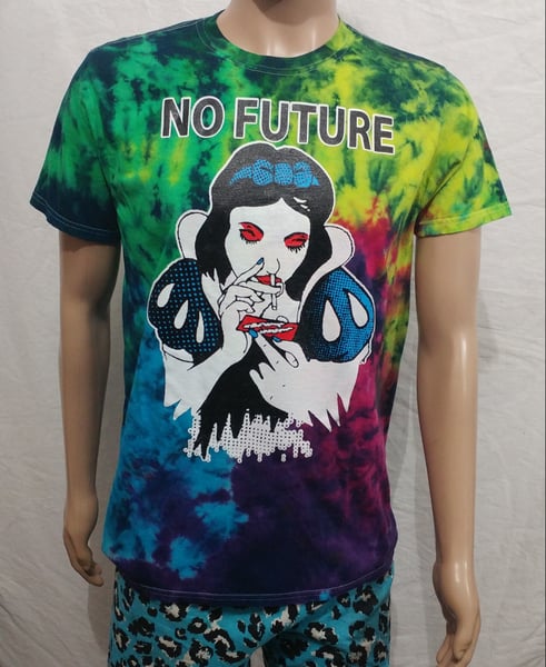Image of Tie dye colored no future snow white size Large