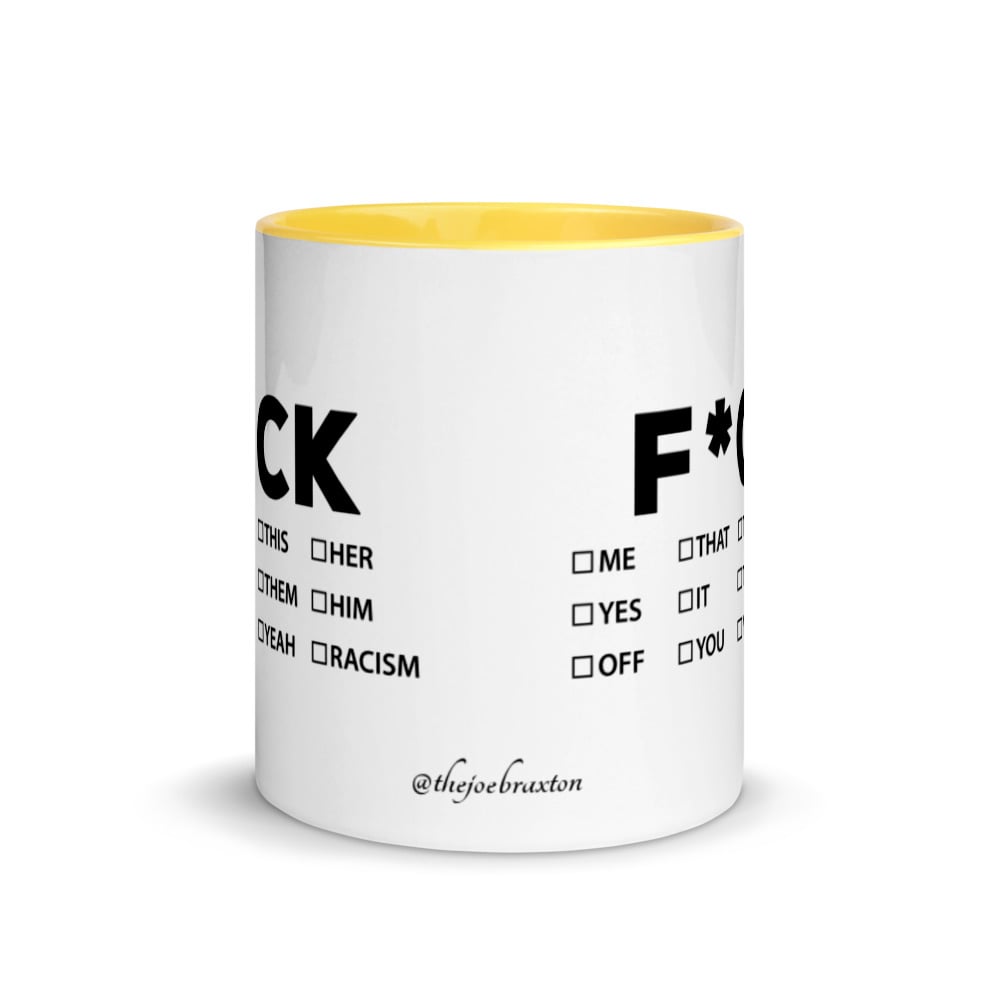 Image of F*CK... Check Box Mug with Color Inside
