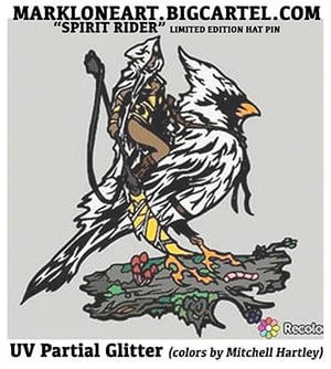 Image of SPIRIT RIDER hat pins (various colors/glow in the dark) 