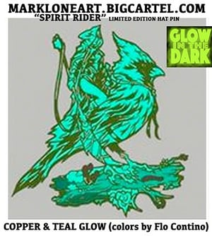 Image of SPIRIT RIDER hat pins (various colors/glow in the dark)