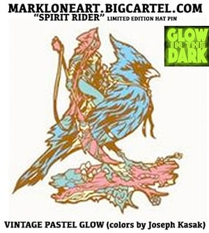 Image of SPIRIT RIDER hat pins (various colors/glow in the dark) 