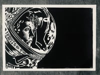 Image 1 of Alien Duo Lino print 