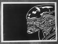 Image 2 of Alien Duo Lino print 