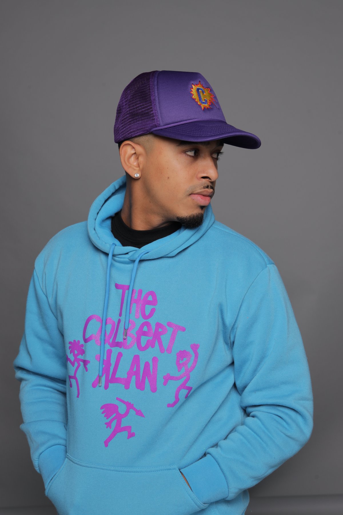 Image of Sapphire blue Colbert klan Hoodie.