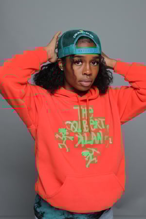 Image of Burnt Orange Colbert Klan Hoodie.