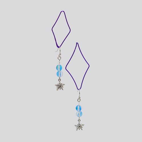 Image of Frosted snowflake earrings