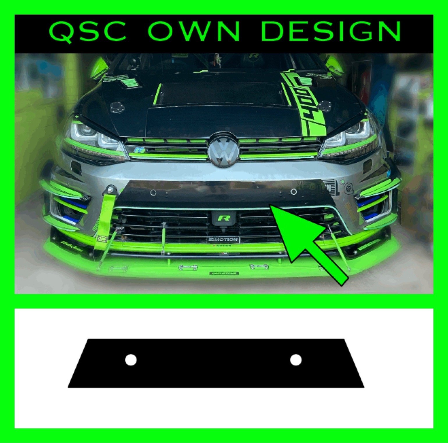 X1 Vw Golf Mk7/7.5 Front Grill Surround Sticker | QsCustom