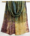 Magic Wand - Ecoprint and botanical dyed silk scarf