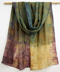 Image 2 of Magic Wand - Ecoprint and botanical dyed silk scarf