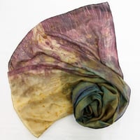 Image 3 of Magic Wand - Ecoprint and botanical dyed silk scarf