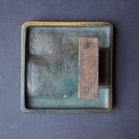 Image 5 of Brutalist Bronze Push or Pull Door Handle Set with Abstract Design 20th Century