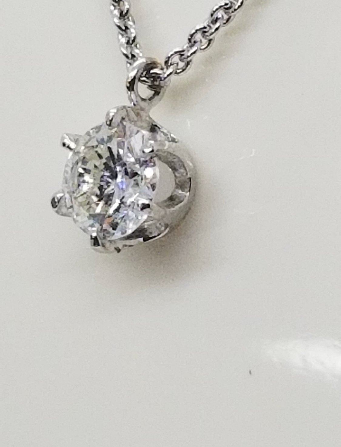 old mine cut diamond necklace