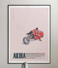Image 3 of Kaneda on Bike - Akira Anime Poster, Cyberpunk Movie Poster