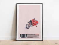Image 1 of Kaneda on Bike - Akira Anime Poster, Cyberpunk Movie Poster