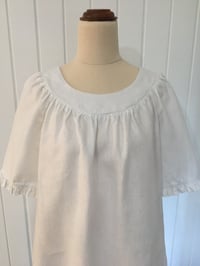 Image 1 of White Linen Smock Top