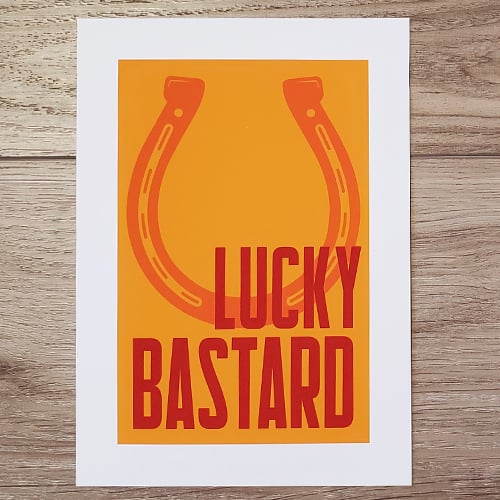 Image of Lucky Bastard Horseshoe Print